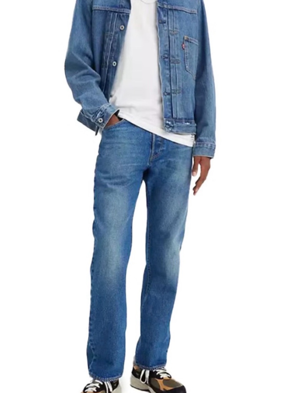 Levi's 501 '93 Men's Selvedge Straight Leg Jeans in Medium Blue Wash 32x32